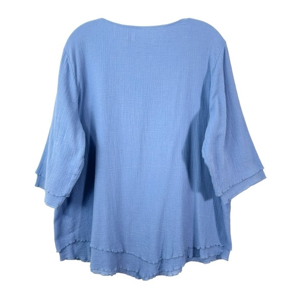 Soft Surroundings Siesta Key Tunic in Blue Bonnet size Large - Picture 5 of 6